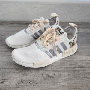 Adidas NMD cream and leapord shoes